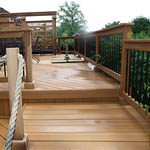 Wooden deck cleaning