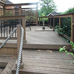 Wooden deck cleaning